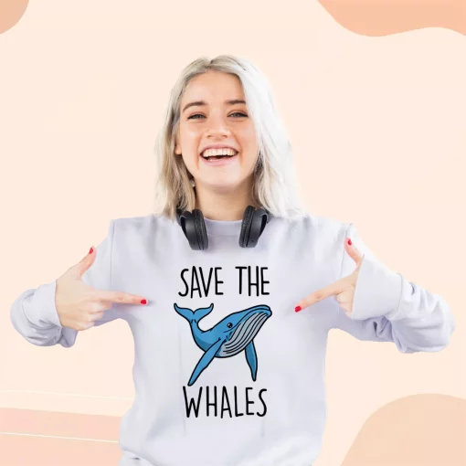Save The Whales Sweatshirt Earth Day Costume