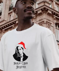 Shady Claus Believer Funny Christmas T Shirt 3