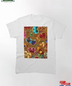 Shiny Candy Colorful Hearts Amazing Patterns Classic T-Shirt Unisex