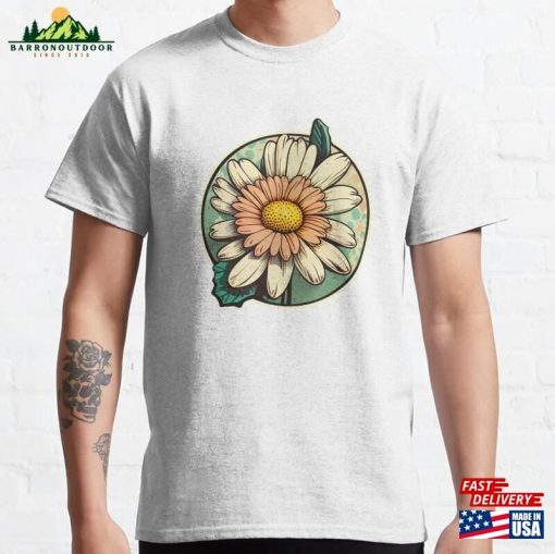 Simple Flower With White Amp Pastel Peddles Sticker Classic T-Shirt Sweatshirt