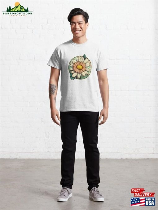 Simple Flower With White Amp Pastel Peddles Sticker Classic T-Shirt Sweatshirt