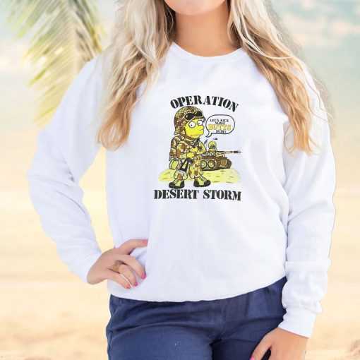 Simpsons Bart Operation Desert Storm Cool Sweatshirt