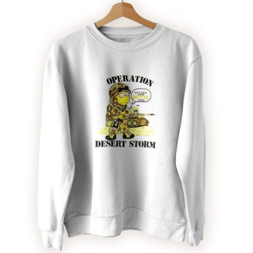 Simpsons Bart Operation Desert Storm Cool Sweatshirt