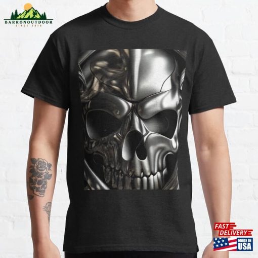 Skull Series Chrome 0 1 Classic T-Shirt Sweatshirt Unisex