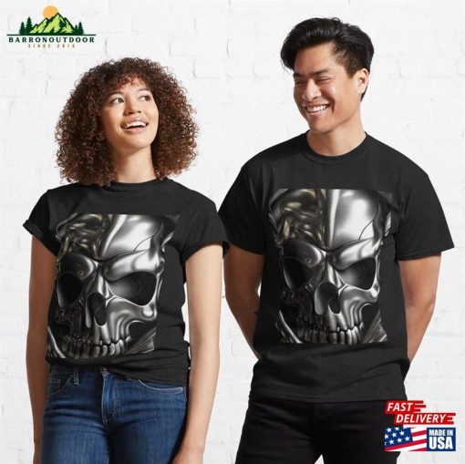 Skull Series Chrome 0 1 Classic T-Shirt Sweatshirt Unisex