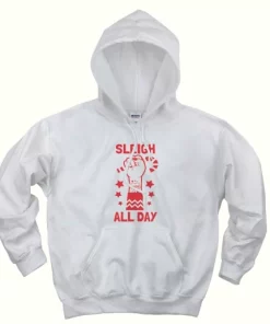 Sleigh All Day Ugly Christmas Hoodie 4