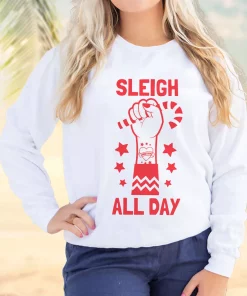 Sleigh All Day Ugly Christmas Sweater 3