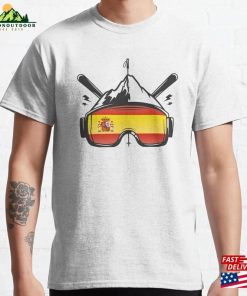 Spain Ski Goggles Skiing Souvenir Classic T-Shirt Hoodie Spain Ski Goggles Skiing Souvenir Classic T-Shirt Hoodie
