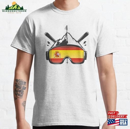 Spain Ski Goggles Skiing Souvenir Classic T-Shirt Hoodie