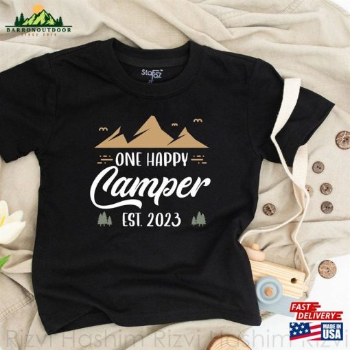 Stafaz One Happy Camper Matching Birthday Shirts First 1St Clothes Family Camping Outfit Classic Unisex