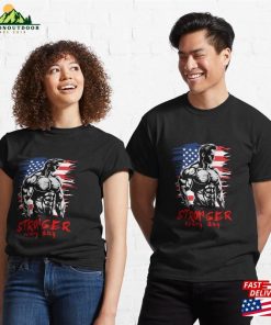 Stronger Every Day Usa Flag Gym T-Shirt Classic Unisex