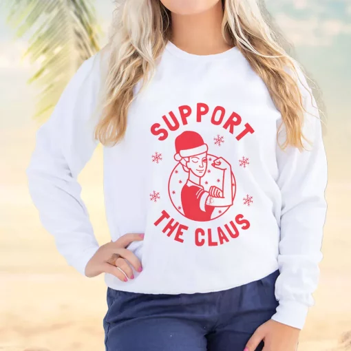 Support The Claus Ugly Christmas Sweater