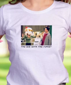 The One With The Turkey Friends Monica Chandler Thanksgiving Vintage T Shirt