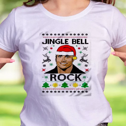 The Rock Jingle Bell Rock Funny Christmas T Shirt