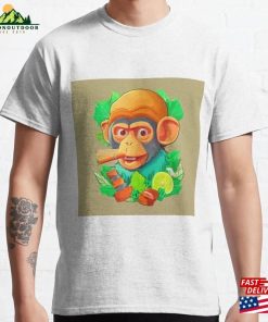 This Crazy Monkey Smokes A Cigar Classic T-Shirt Hoodie Unisex