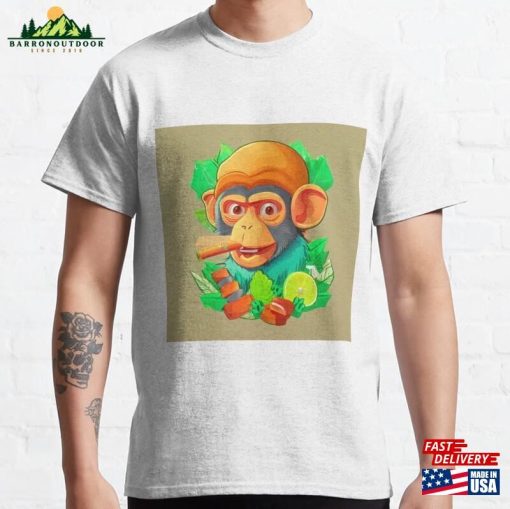 This Crazy Monkey Smokes A Cigar Classic T-Shirt Hoodie Unisex