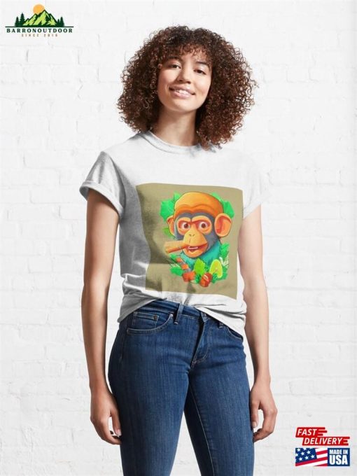 This Crazy Monkey Smokes A Cigar Classic T-Shirt Hoodie Unisex