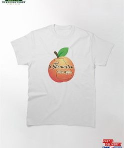 Thomaston Georgia Outline On Peach Classic T-Shirt Unisex