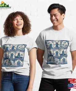 Traditional Dutch Tiled Pattern For Universal Design Applications Classic T-Shirt Hoodie