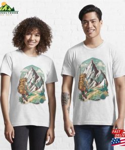 Travel Hiking Art Essential T-Shirt Classic 2 Travel Hiking Art Essential T Shirt Classic 3