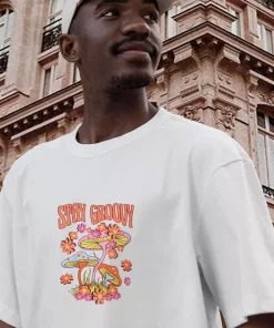 Trippy Mushroom Stay Groovy Funny Christmas T Shirt 3