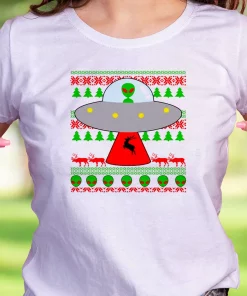 Ufo Alien Ugly Christmas Funny Christmas T Shirt