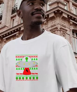 Ufo Alien Ugly Christmas Funny Christmas T Shirt 3