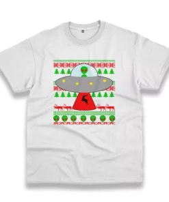 Ufo Alien Ugly Christmas Funny Christmas T Shirt 4