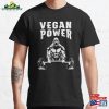 Vegan Power Workout Plant Powered Muscle Gorilla Bodybuilding Gym Fitness Classic T-Shirt Unisex Sweatshirt