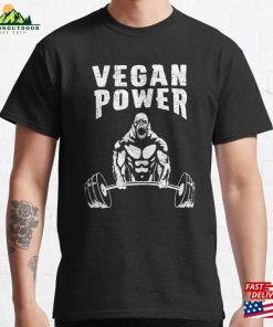 Vegan Power Workout Plant Powered Muscle Gorilla Bodybuilding Gym Fitness Classic T-Shirt Unisex Sweatshirt