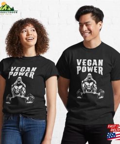 Vegan Power Workout Plant Powered Muscle Gorilla Bodybuilding Gym Fitness Classic T Shirt Unisex Sweatshirt 3