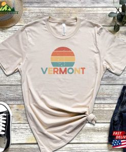 Vermont Retro Sunset Shirt Vintage Unisex T-Shirt Classic
