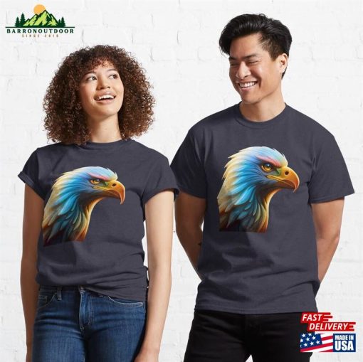 Vibrant Majesty A Multicolor Eagle Artistic Design Classic T-Shirt Unisex Sweatshirt