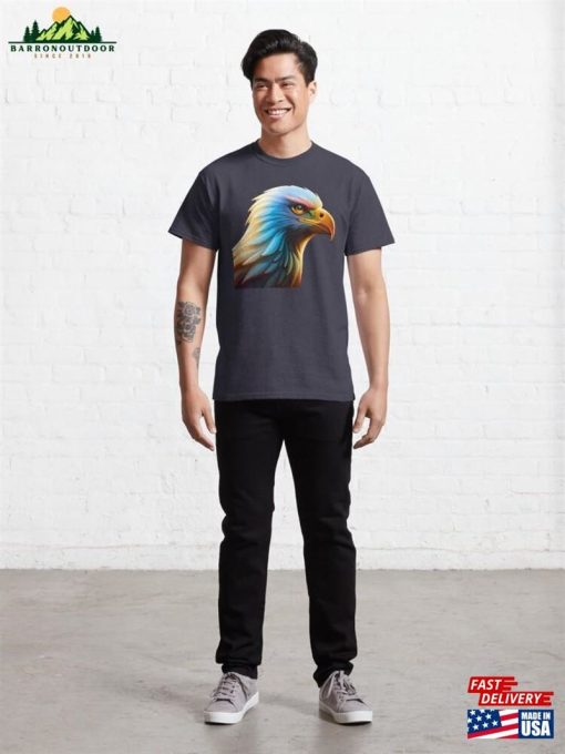 Vibrant Majesty A Multicolor Eagle Artistic Design Classic T-Shirt Unisex Sweatshirt