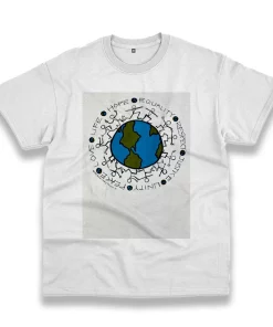 Vintage Justice Equality Unity Peace Earth Casual Earth Day T Shirt