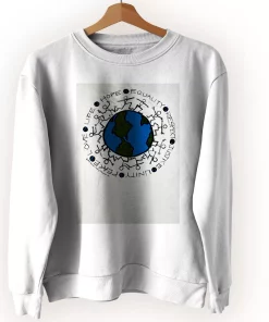 Vintage Justice Equality Unity Peace Earth Sweatshirt Earth Day Costume