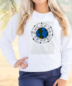 Vintage Justice Equality Unity Peace Earth Sweatshirt Earth Day Costume