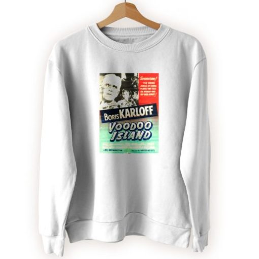 Voodoo Island Retro Horror Movie Cool Sweatshirt