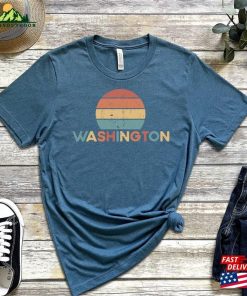 Washington Retro Sunset Shirt Vintage Unisex T-Shirt Hoodie