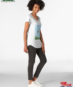 Watercolor Hand Drawing Birds And Nature Premium Scoop T-Shirt Hoodie Classic