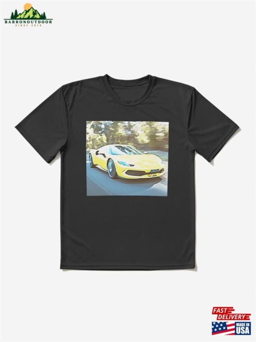 Watercolor Of 296 Gtb Supercar Active T-Shirt Unisex