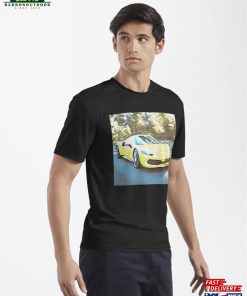 Watercolor Of 296 Gtb Supercar Active T-Shirt Unisex 3 Watercolor Of 296 Gtb Supercar Active T Shirt Unisex 4