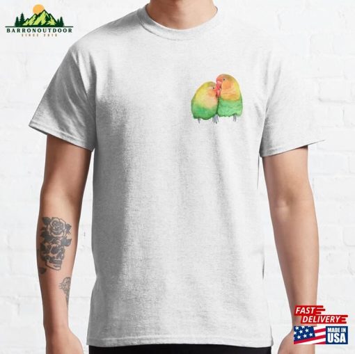 Watercolor Parrots Couple Classic T-Shirt Unisex