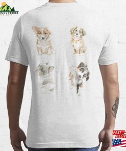 Watercolor Puppies Dog Sticker Essential T-Shirt Sweatshirt Unisex