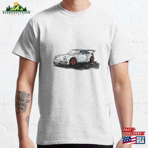 White Racing Car Classic T-Shirt Sweatshirt