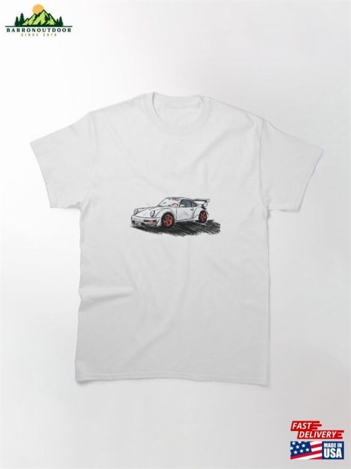 White Racing Car Classic T-Shirt Sweatshirt