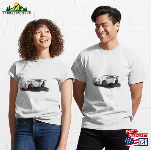 White Racing Car Classic T-Shirt Sweatshirt