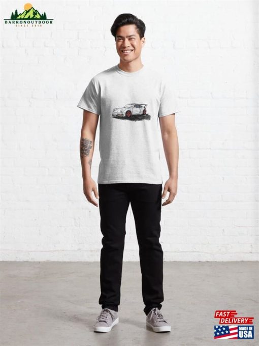 White Racing Car Classic T-Shirt Sweatshirt