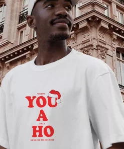 Wishing You A Jolly Ho Funny Christmas T Shirt 3
