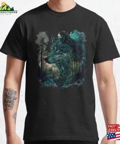 Wolf In The Heart Of Forest Classic T-Shirt Sweatshirt